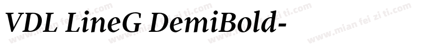 VDL LineG DemiBold字体转换